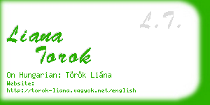 liana torok business card
